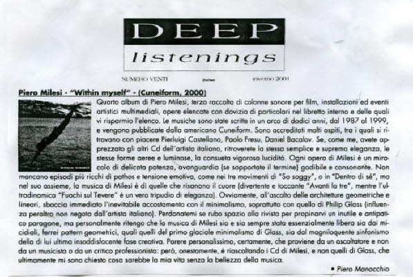 Deep Listening inverno 2001