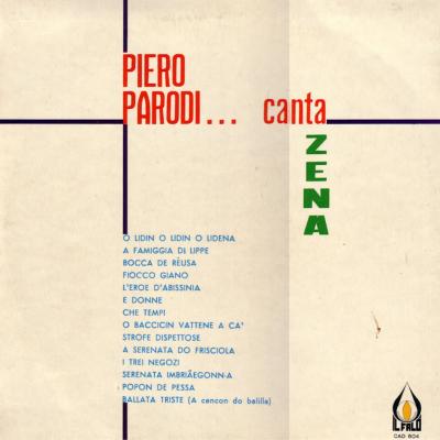 Piero Parodo canta... zena - bianco - retro